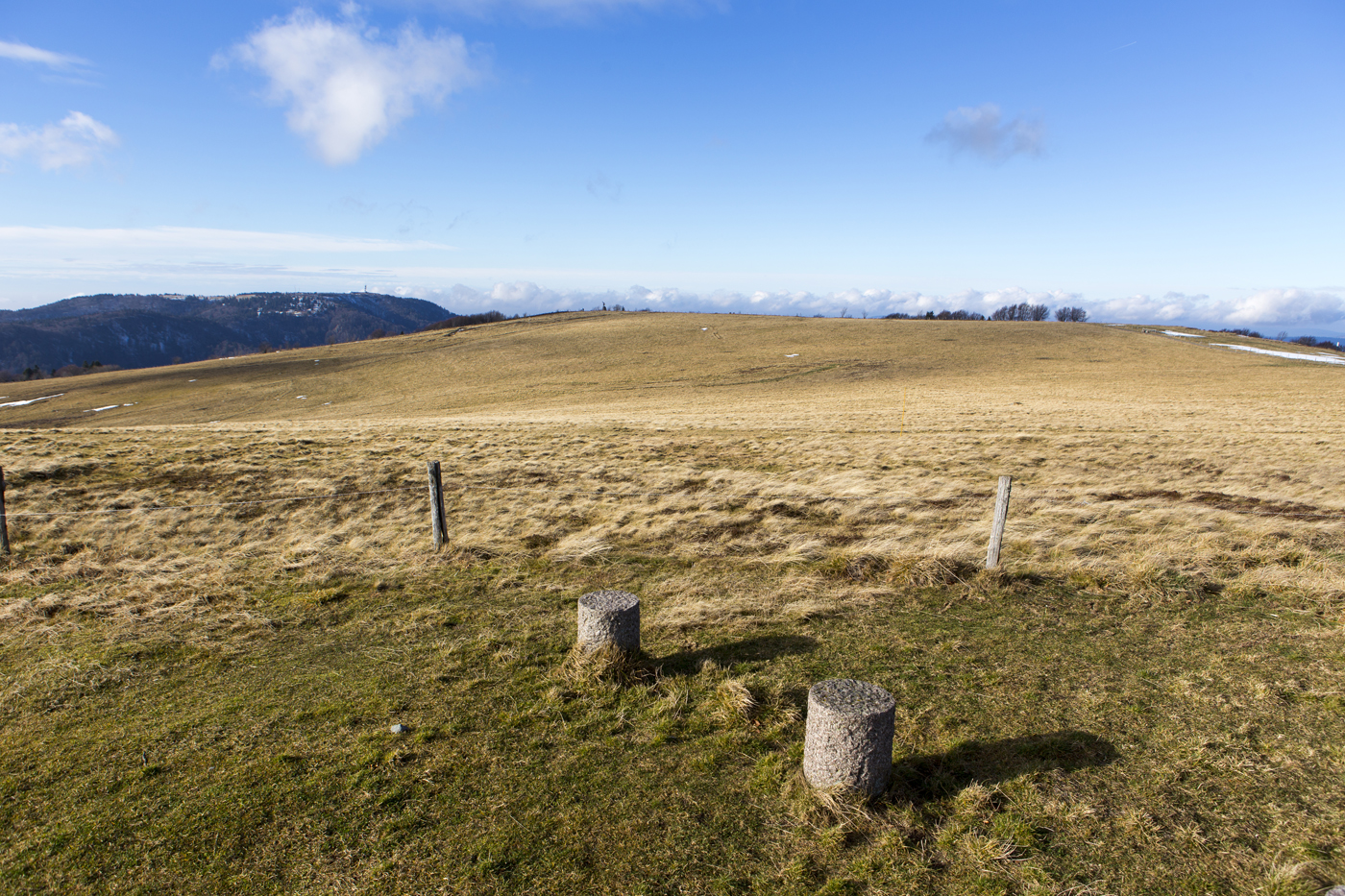 Fernsicht zu den Alpen vom Elsässer Belchen