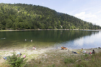 Schwimmbereich am Lac du Corbeaux