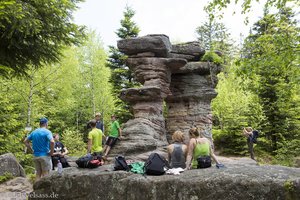 Rast bei der Porte de Pierre, dem Steinernen Tor