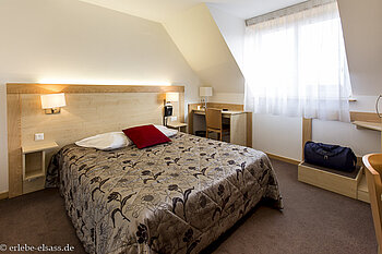 Blick in unser Zimmer im Hotel Au Soleil