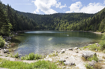 Aussicht über den Lac des Corbeaux