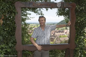 Lars auf dem Weg zur Burgruine von Kaysersberg