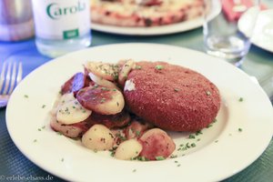 gebackener Munsterkäse im Restaurant Santa Maria in Obernai