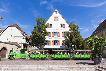 Bimmelbahn beim Roesselmann-Brunnen von Colmar