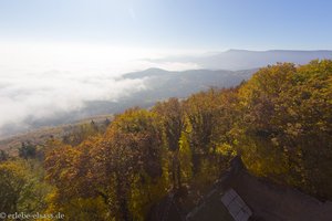 Herbstlich-nebliger Ausblick vom Großen Bollwerk nach Süden