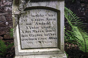 Inschrift beim Bildstöckle