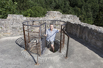 Zugang auf den Bergfried der Hagueneck