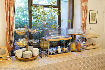 Frühstücksauswahl im Hotel Du Chateau D'Andlau 