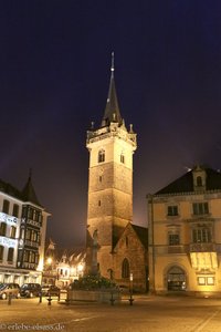Abends auf dem Marktplatz von Obernai