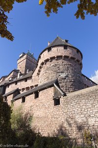 Türme auf der Ostseite und Bergfried der Hohkönigsburg