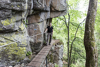 Felsenweg am Col de la Schlucht