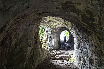 Zugang in die Burgruine Wildenstein