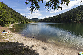 Strand am Lac des Corbeaux