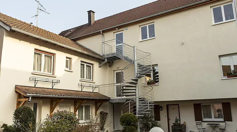 Innenhof im Hotel Restaurant Au Soleil