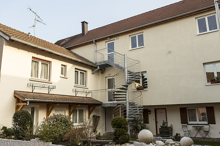 Innenhof im Hotel Restaurant Au Soleil