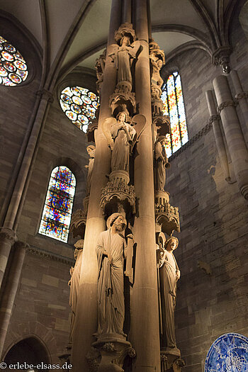 der Engelspfeiler bei der astronomische Uhr