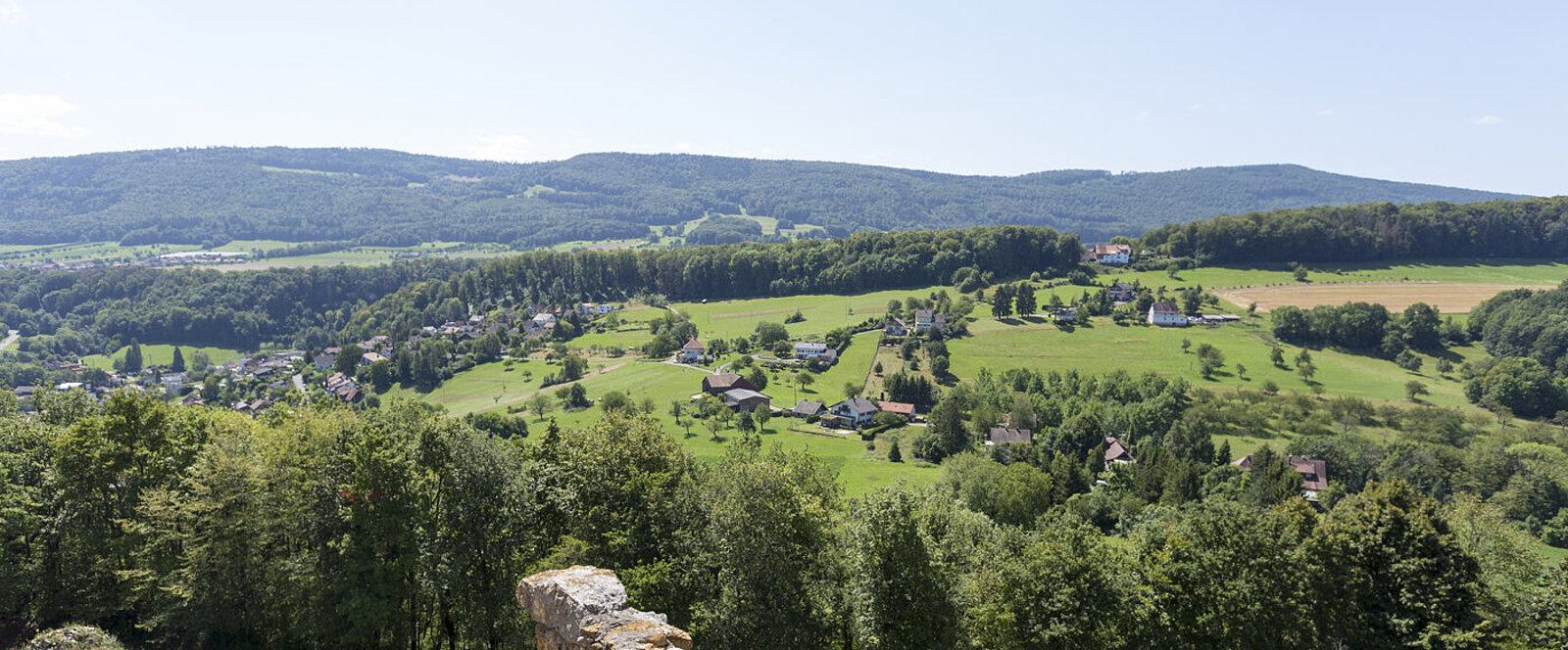 Malerische Aussicht beim Château Landskron im Elsass