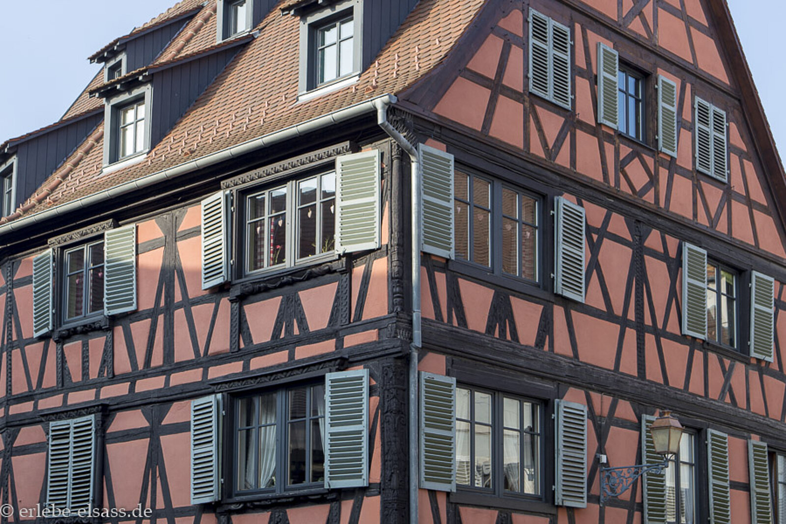 Typisches elsässisches Fachwerk in der Altstadt von Molsheim