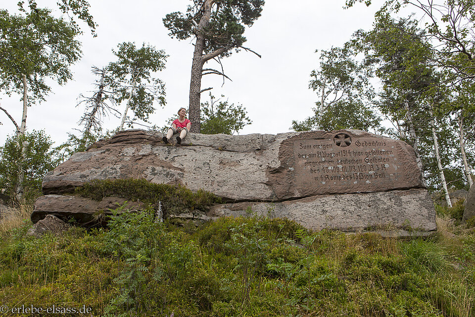 Wanderung und Felsgravuren aus dem Ersten Weltkrieg am Petit Donon