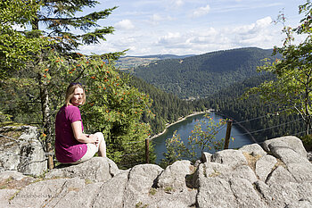 Annette auf dem Rocher du Lac