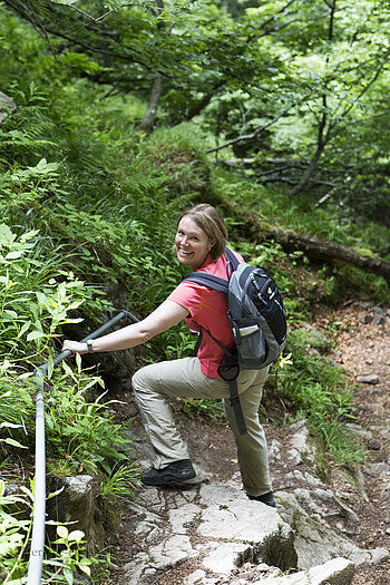 Wanderin am Col de la Schlucht